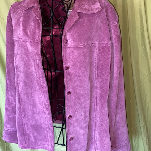 A.M.I Purple Suede Jacket - Picture 3 of 12